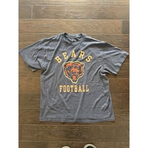 Vintage Chicago Bears T Shirt Mens XL Large Navy Crew Neck Striped Short Sleeve